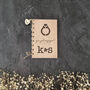 Personalised Wooden Engagement Card Modern Initials, thumbnail 6 of 11