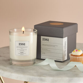 Luxury Scented Personalised Birthday Candle Gift By Bombus