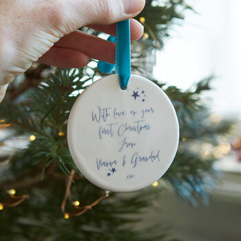 Personalised First Christmas Bauble Decoration, 3 of 8