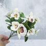 Pansy Bouquet Set In Metal Vase, thumbnail 3 of 3