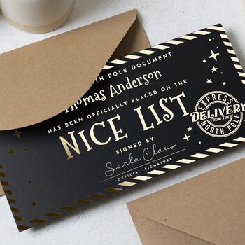 Personalised Santa Nice List Certificate For Children, 4 of 9