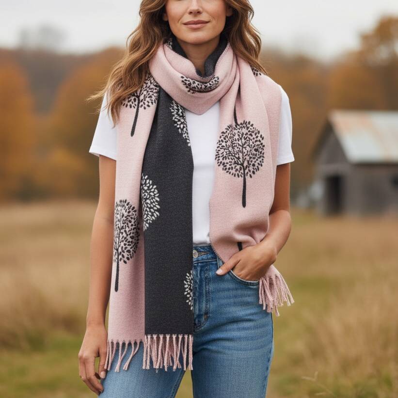 Cashmere Mulberry Tree Of Life Print Scarf, 1 of 11