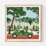 Mexico City Taxi Filled With Plants Art Print, thumbnail 1 of 3