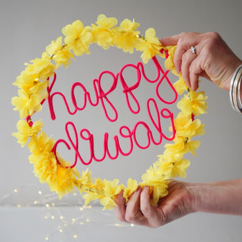 Marigold Happy Diwali Wreath, 2 of 5