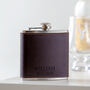Personalised Wedding Leather Hip Flask, thumbnail 7 of 7