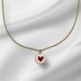 Love Heart 18 Ct Gold Plated Necklace, thumbnail 2 of 2