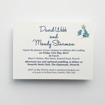 Seaside Wedding Venue Map Invitation, 2 of 5