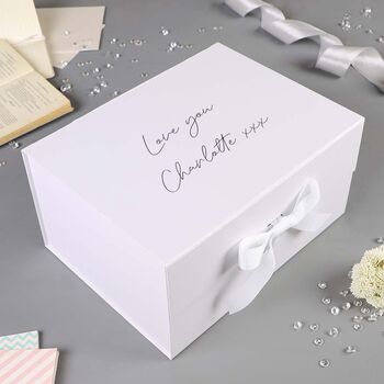 Personalised Cream Heart Vase Gift, 6 of 6