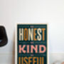 Be Honest, Be Kind Giclée Print, thumbnail 3 of 7