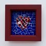 Handmade Framed Heart Mosaic Wall Art, thumbnail 4 of 7