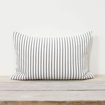 Hikari Large Stripe Cotton Cushion, 2 of 7