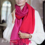 Reversible Colour Contrast Cashmere Blend Scarf, thumbnail 2 of 12