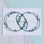 Personalised Wedding And Anniversary Wreath Print, thumbnail 4 of 11