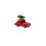 Artisan Glass Red Car With Tree In Gift Box | Ornament | Glass Figurine | Christmas Decoration | Festive Decoration, thumbnail 2 of 3