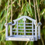 Personalised Wooden Memorial Bench Bird Feeder, thumbnail 1 of 9