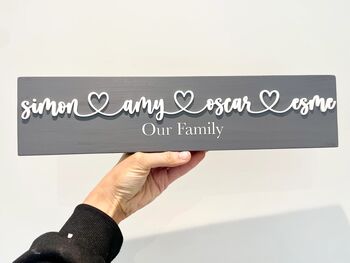 Wooden Family Name Sign 3D Acrylic, 4 of 9