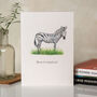 'Born To Stand Out' Zebra Card That Gives Back, thumbnail 2 of 4