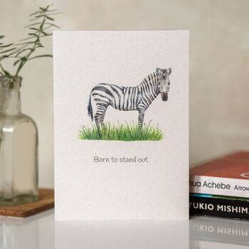 'Born To Stand Out' Zebra Card That Gives Back, 2 of 4