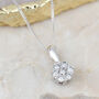9 Ct White Gold And .25 Ct Diamond Cluster Pendant, thumbnail 3 of 6