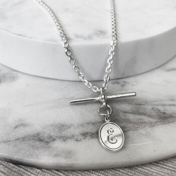Personalised Heavy T Bar Initial Necklace, 3 of 5
