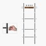 Leaning Ladder Shelf Display Towel Rack Five Tier, thumbnail 8 of 9