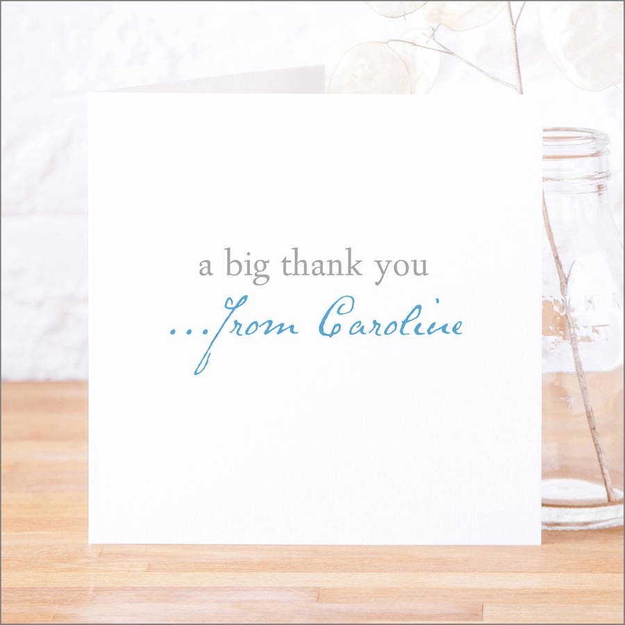 Single Or Pack Of Personalised Thank You Cards D1, 1 of 6