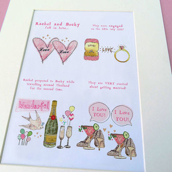Personalised Engagement Story Print, 4 of 10