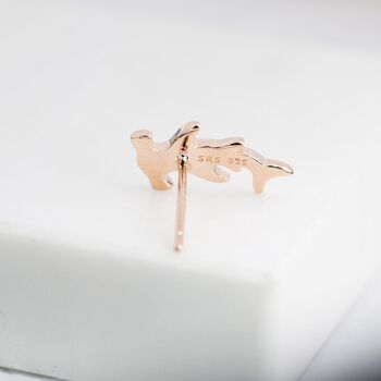 Sterling Silver Shark Stud Earrings, 11 of 12
