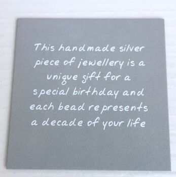 30th Birthday Handmade Silver Bead Necklace, 3 of 6