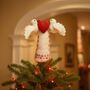 Handmade Felt Delightful Dove Tree Topper, thumbnail 1 of 3