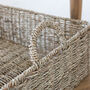 Rectangular Twisted Seagrass Basket With Handles, thumbnail 2 of 4