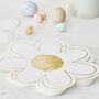 Easter Napkins Daisy Shaped With Gold Foil Pack Of 16, thumbnail 1 of 2