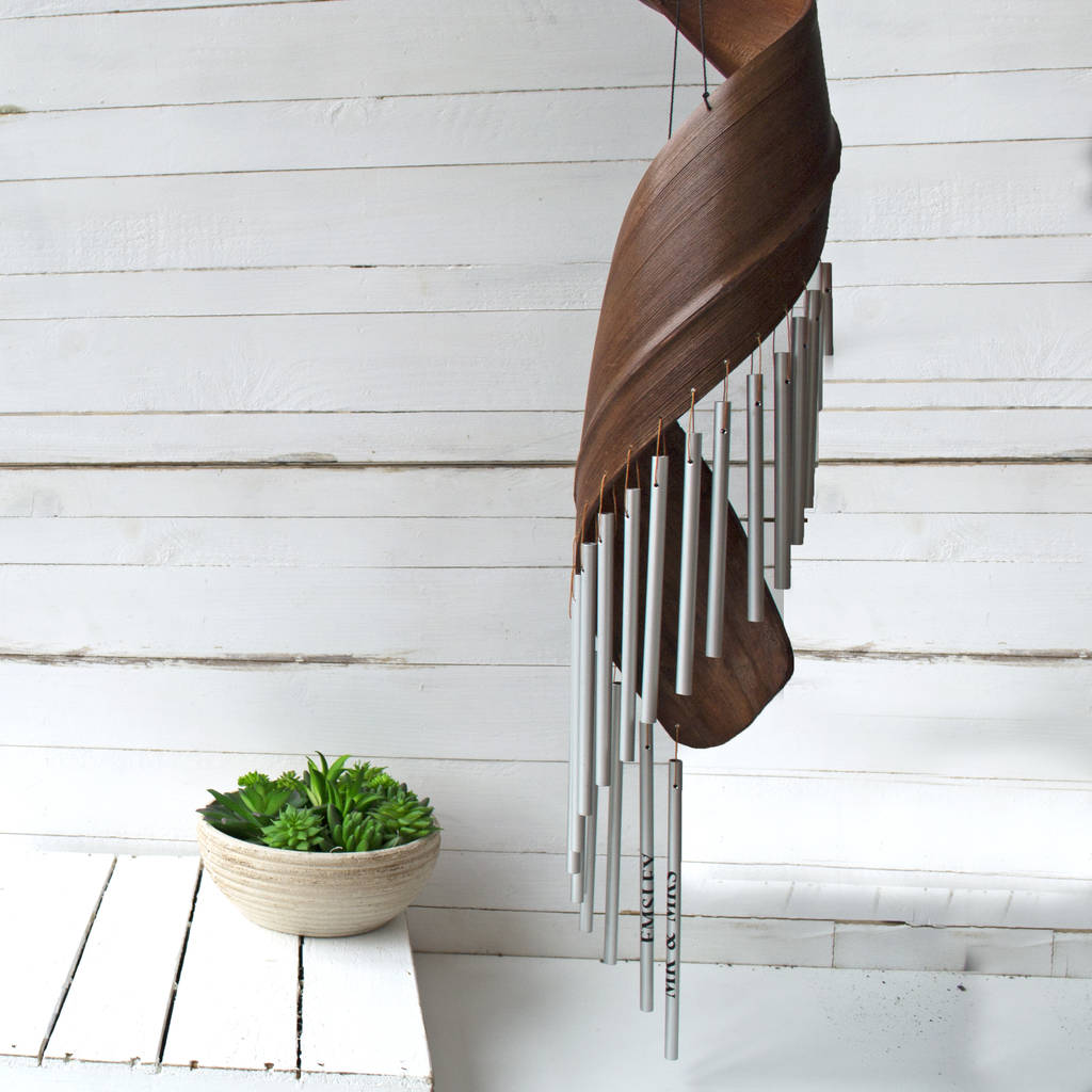 Personalised Wooden Garden Wind Chime By Solesmith | notonthehighstreet.com