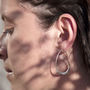 Tapered Sterling Silver Hoop Earrings, thumbnail 9 of 10