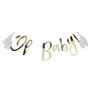 Gold Foiled Baby Shower Party Backdrop With Tassels, thumbnail 2 of 3