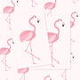 Pink Flamingo Wrapping Paper X Two Sheets, thumbnail 2 of 3