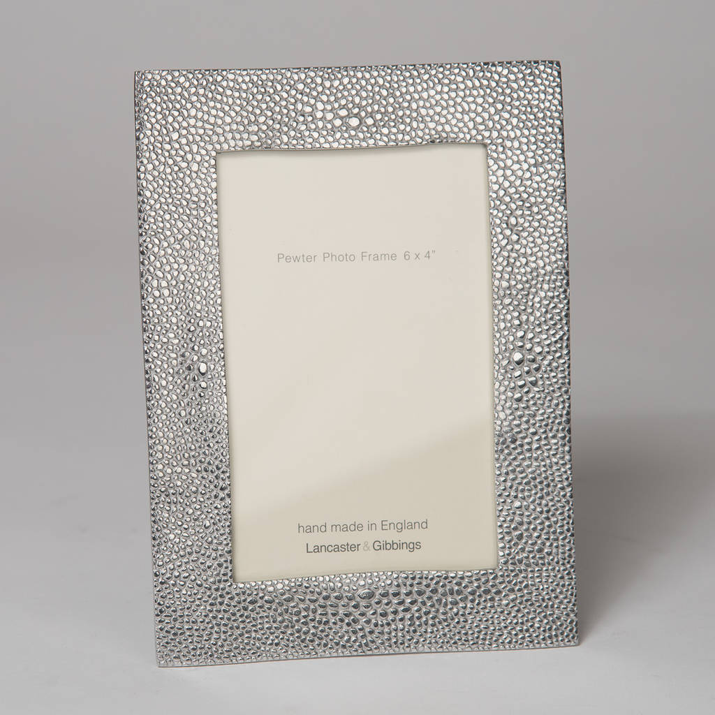 Shagreen Cast Pewter Picture Frame By Lancaster & Gibbings 