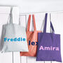 Personalised Bold Font Name Colours Tote, thumbnail 1 of 6