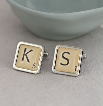 Personalised Letter Tile Cufflinks, 2 of 6