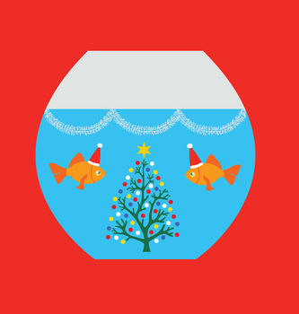 'Merry Fishmas' Fish Christmas Card, 2 of 2