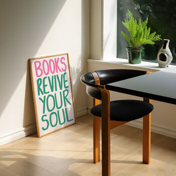 Books Revive Your Soul Wall Art Print, 8 of 9
