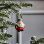 Red Glass Santa Claus Baubles Box Of Four, thumbnail 1 of 6