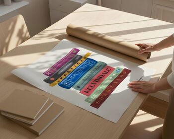 Glasgow Book Stack Art Print, 5 of 6