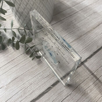 Personalised Baby Acrylic Block White Koala Keepsake New Baby, 4 of 6