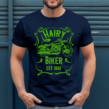 Personalised Hairy Biker Motorcycle Adult T Shirt, 5 of 6