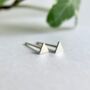 Tiny Triangle Earring Studs, thumbnail 2 of 5