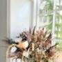 Hydrangea Pastel Bouquet With Eucalyptus Bark Sticks And Protea, thumbnail 3 of 7