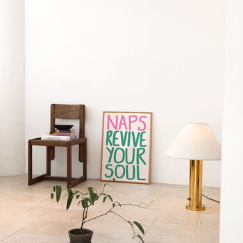 Naps Revive Your Soul Bedroom Wall Art Print, 5 of 10