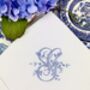 Embroidered Antique Personalised Monogram Napkin, thumbnail 3 of 6