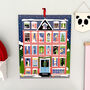 Large Personalised Festive House Picture Advent Calendar, thumbnail 1 of 2